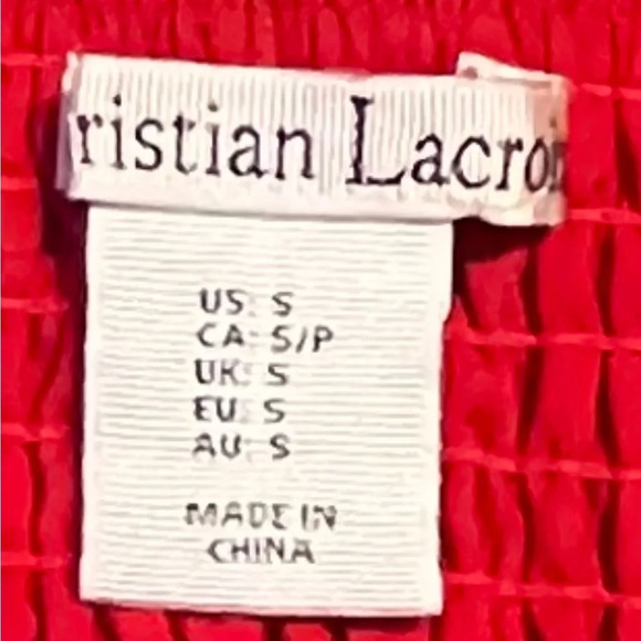 Beautiful Tropical Red Christian Lacroix maxi sundress-Size Small - Picture 6 of 9